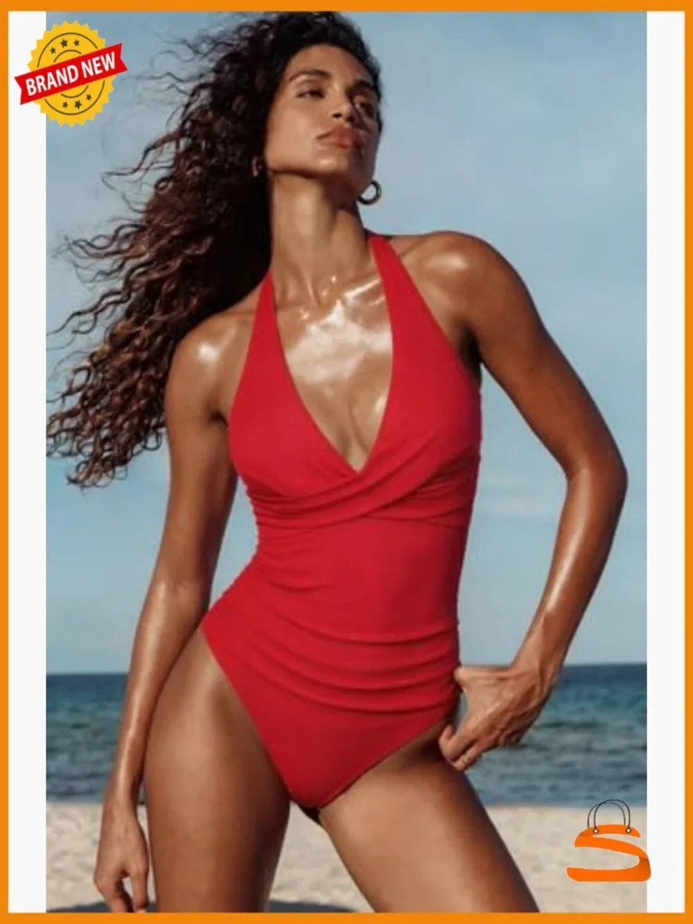 Tummy Control Halter One Piece Swimsuits Push Up Bathing Suits